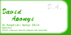 david aponyi business card